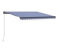 vidaXL Luifel handmatig uittrekbaar 450x300 cm blauw en wit3055194 G