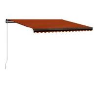 Vidaxl Auvent Manuel Rétractable 450x300 Cm Orange Et Marron Orange