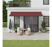 Luifel handmatig uittrekbaar 500x300 cm bordeauxrood3215322