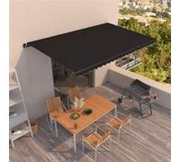 vidaXL Auvent manuel rétractable 500 x 350 cm Anthracite