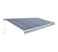 Auvent Pliable Manuel 600 Cm Bleu/Blanc