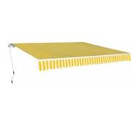 vidaXL Auvent rétractable manuel 600 cm jaune/blanc