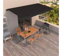 Vidaxl Auvent Manuel Rétractable 600x350 Cm Anthracite Gris