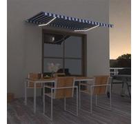 Auvent Manuel Rétractable avec LED 400x350 cm Crème Store Balcon Jardin vidaXL