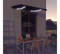 Luifel handmatig uittrekbaar met LED 350x250 cm antraciet3051244