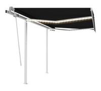 Vidaxl Auvent Manuel Rétractable Avec Led 3x2,5 M Anthracite