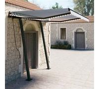 Luifel handmatig uittrekbaar met LED 3x2,5 m blauw en wit3070101