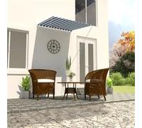 Auvent Rétractable Auvent de Fenêtre Auvent de Terrasse Auvent de Balcon Auvent de Jardin Auvent d'Extérieur 100x150 cm Bleu et Blanc