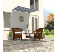 Vidaxl Auvent Rétractable 150x150 Cm Bleu Et Blanc Blanc