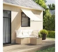 Vidaxl Auvent Rétractable Crème 150x150 M Tissu Et Acier