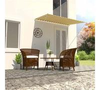 vidaXL Luifel uittrekbaar 200x150 cm geel en wit143753 G