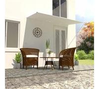 vidaXL Auvent rétractable 250x150 cm Crème