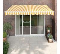 vidaXL Store banne rétractable 3154432 3,5×2,5 m toile et aluminium jaune et blanc