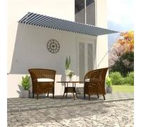Vidaxl Auvent Rétractable 300x150 Cm Bleu Et Blanc