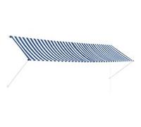 vidaXL Luifel uittrekbaar 400x150 cm blauw en wit143751 G