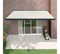 Vidaxl Auvent Rétractable Crème 4x3 M Tissu Et Aluminium