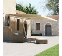 vidaXL Luifel vrijstaand handmatig uittrekbaar 600x300 cm crÃmekleurig3069597 Crème G