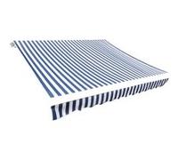 vidaXL Luifeldoek 350x250 cm canvas blauw en wit 143699 G
