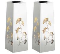vidaXL Lumière de Chemin LED Solaire 2 pc Blanc Chaud 18 x 18 x 50 cm