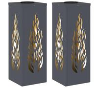 vidaXL Lumière de Chemin LED Solaire 2 pc Blanc Chaud 18 x 18 x 50 cm