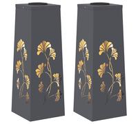 vidaXL Lumière de chemin LED solaire 2 pcs Anthracite