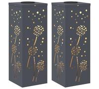 vidaXL Lumière de Chemin LED Solaire 2 pcs Anthracite, Éclairage Moderne de Jardin, Spots solaires pour chemins, lumières extérieures durables, déco paysagère
