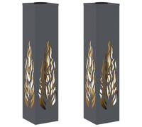 vidaXL Lumière de Chemin LED Solaire 2 pcs Anthracite, Éclairage Moderne de Jardin, Spots solaires pour chemins, lumières extérieures durables, déco paysagère