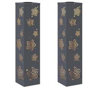 vidaXL Lumière de Chemin LED Solaire 2 pcs Anthracite, Éclairage Moderne de Jardin, Spots solaires pour chemins, lumières extérieures durables, déco paysagère