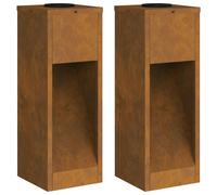 vidaXL Lumière de Chemin LED Solaire 2 pcs Galvanisé Galvanisé