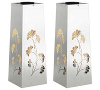 vidaXL Lumière de chemin LED solaire 2 pcs Galvanisé Galvanisé