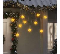 vidaXL Étoile de Moravie 10 LED jaune 10 cm