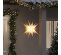 Lumière de Noël avec LED Pliable, Eclairage d'Etoile de Noël Suspendu, Décoration Lumineuse de Noël Intérieur Extérieur, Moderne, Blanc 57 cm