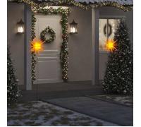 Lumière de Noël avec Piquet LED Pliable Éclairage Décoration Fête Blanc vidaXL