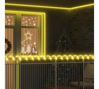 vidaXL Lumière en corde avec 1200 LED Blanc chaud 50 m PVC