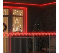 vidaXL Lumière en corde avec des lumières de corde Rouge 100 m PVC