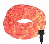 vidaXL Lumière en corde avec 2400 LED Rouge 100 m PVC, Guirlande extérieure, décoration saisonnière, lumières d'ambiance LED, déco festive, ambiance intérieure
