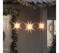 vidaXL Lumières de Noël avec LED Pliables 3 pcs, Éclairages d'Étoile de Noël Suspendus, Décorations Lumineuses de Noël 356197