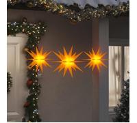 vidaXL Lumières de Noël avec LED Pliables 3 pcs, Éclairages d'Étoile de Noël Suspendus, Décorations Lumineuses de Noël 356198