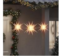 vidaXL Lumières de Noël avec LED Pliables 3 pcs, Éclairages d'Étoile de Noël Suspendus, Décorations Lumineuses de Noël 356197