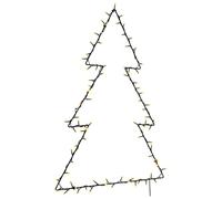 vidaXL Lumières de Noël Silhouette d'arbre de Noël 115 LED Blanc Chaud, Guirlande Lumineuse, Guirlande Lumineuse de Noël, éclairage de Noël Suspendu