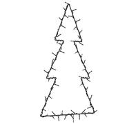 vidaXL Lumières de Noël silhouette d'arbre de Noël 80 LED blanc chaud