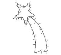 vidaXL Lumières de Noël silhouette d'étoile filante 80 LED