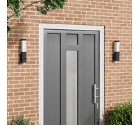 vidaXL Luminaires Muraux D'extérieur Avec Capteur 2 pièces Acier Inoxydable Noir IP44