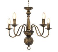 vidaXL Lustre 5 ampoules Lampe suspendue éclairage intérieur Salon/Salle à manger 281615
