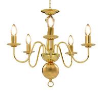 vidaXL Lustre 5 ampoules Plafonnier suspendu 281617 – Luminaire salon/salle à manger/chambre