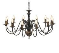 vidaXL Lustre Antique 12 Ampoules Plafonnier Lampe Suspendue Luminaire Eclairage Intérieur Salon Salle de Séjour Chambre à 281621
