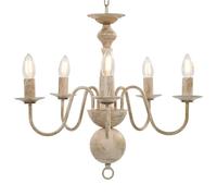 vidaXL Lustre Antique 5 Ampoules Lampe Suspendue Eclairage Luminaire Chandelier de Plafond Salon Salle à Manger Chambre Maison Intérieur