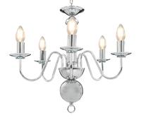 vidaXL Lustre 5 Ampoules Plafonnier Lampe Suspendue Luminaire Eclairage Salon Salle de Séjour Salle à Manger Chambre à 281616