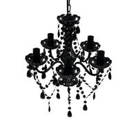 vidaXL Lustre avec 5 Ampoules Cristal Plafonnier Lumière Salon Chambre Maison 240308