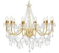 vidaXL Lustre avec Perles Lampe Suspendue Lustre Luminaire Eclairage Intérieur Salon Salle de Séjour Chambre à Coucher 281611 Orange G